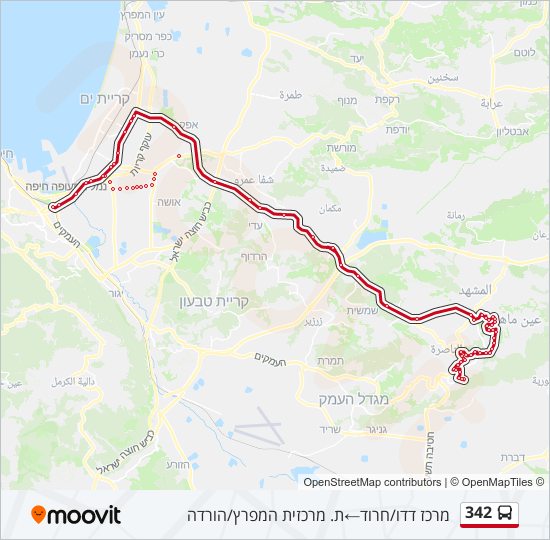 342 Bus Line Map