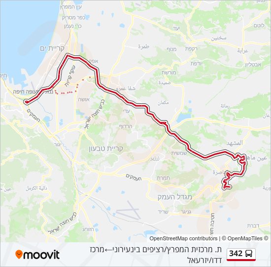 342 Bus Line Map