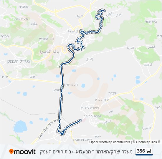 Автобус 356: карта маршрута