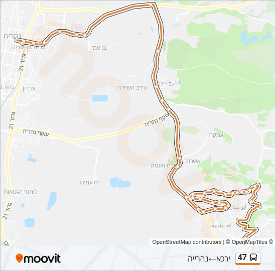 47 Bus Line Map