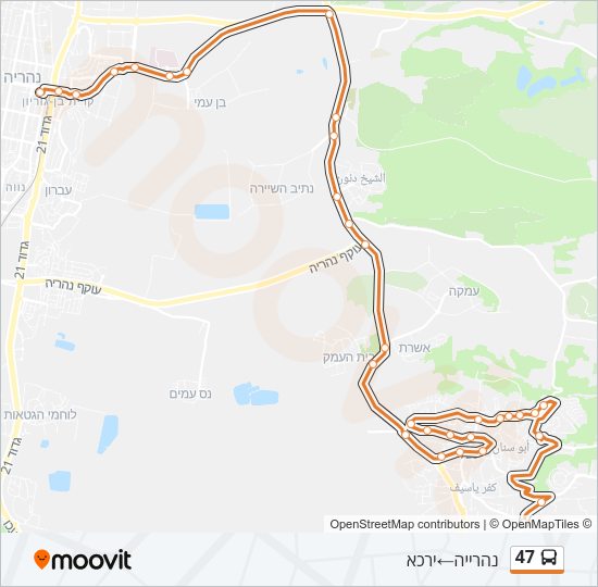 47 Bus Line Map