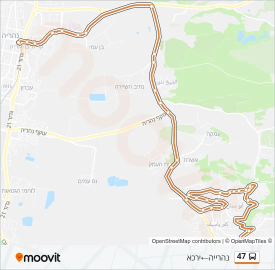 47 Bus Line Map