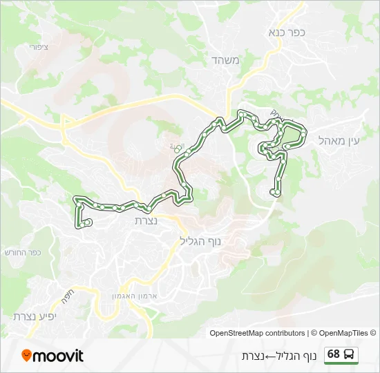 68 Bus Line Map