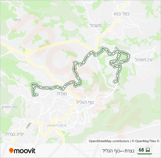 68 Bus Line Map