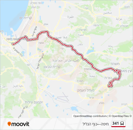 341 Bus Line Map
