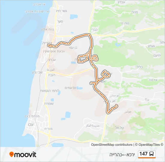 147 Bus Line Map