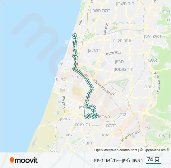 74 Bus Line Map