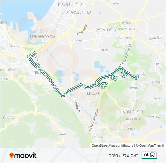 74 Bus Line Map