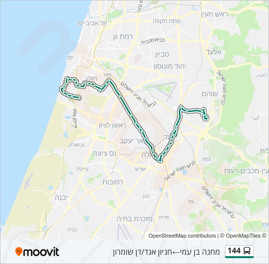 144 bus Line Map