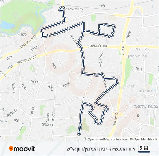 Автобус 5: карта маршрута