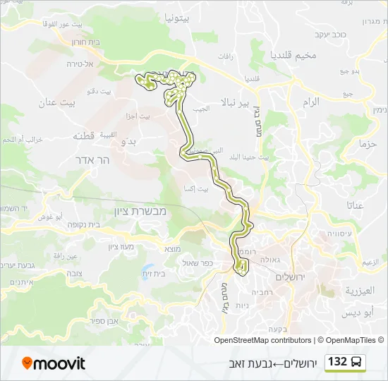 132 Bus Line Map