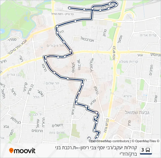 3 Bus Line Map