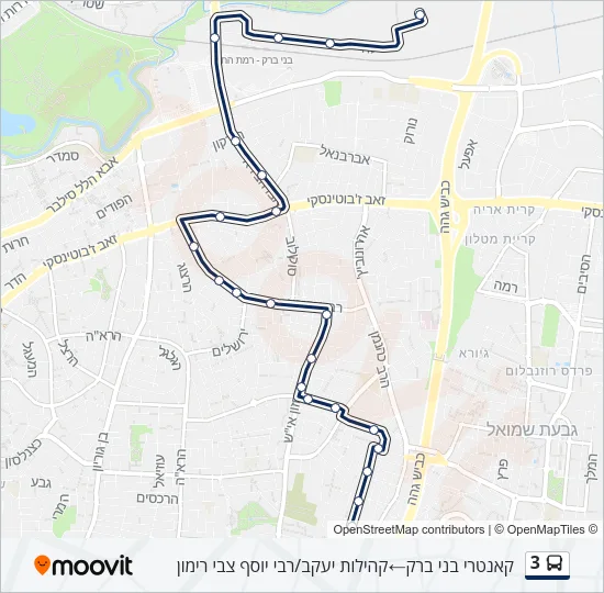 3 Bus Line Map
