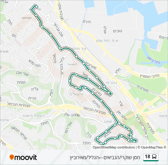 18 Bus Line Map