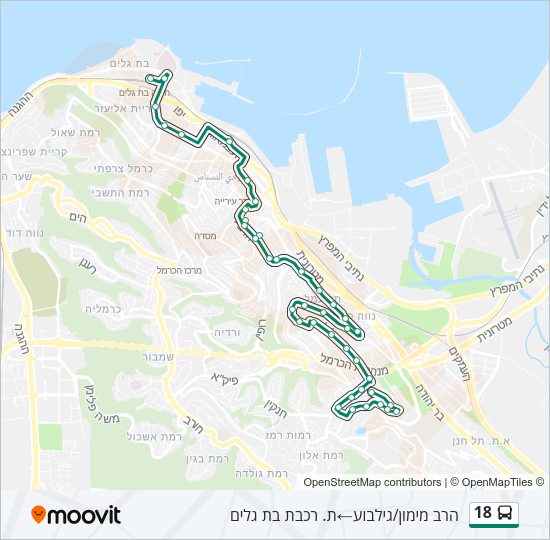 18 Bus Line Map