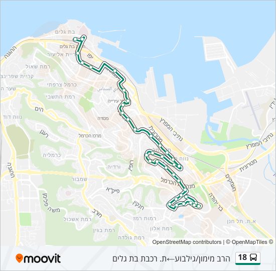 Автобус 18: карта маршрута