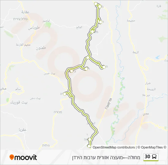 30 Bus Line Map