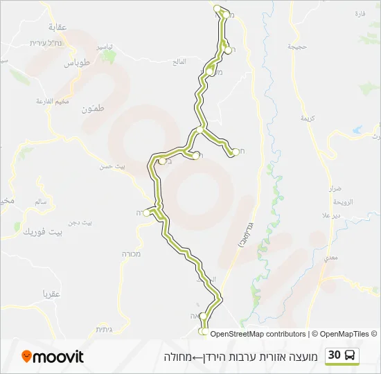 30 Bus Line Map