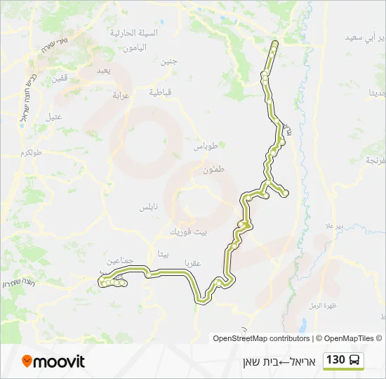 130 Bus Line Map