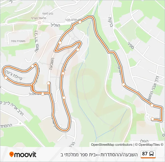 87 Bus Line Map