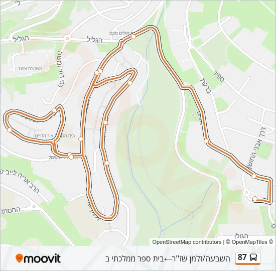 87 Bus Line Map
