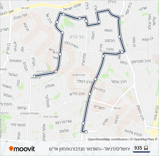 935 Bus Line Map