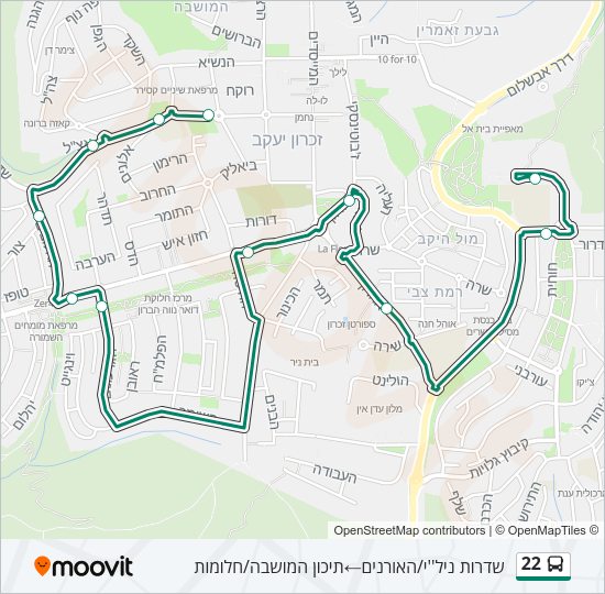 22 Bus Line Map