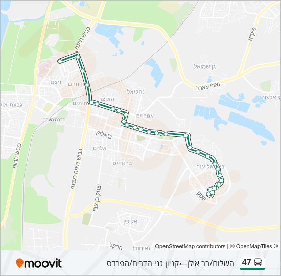 47 Bus Line Map