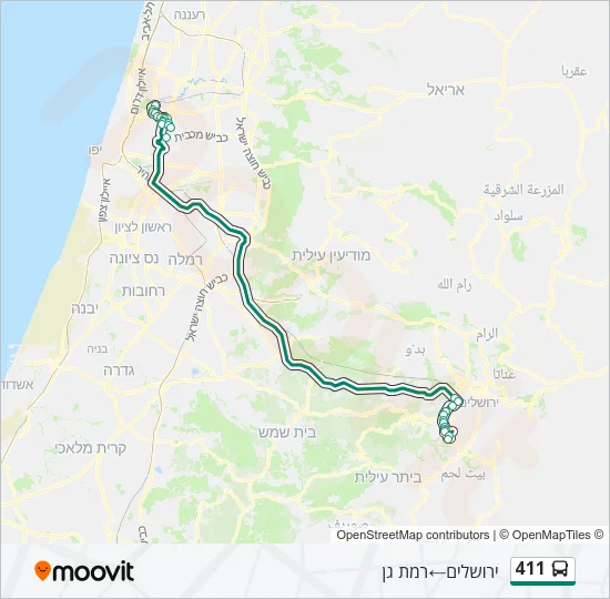 411 Bus Line Map