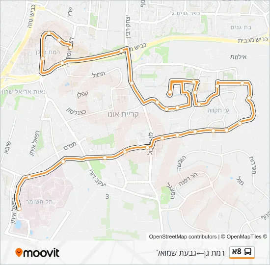8A Bus Line Map