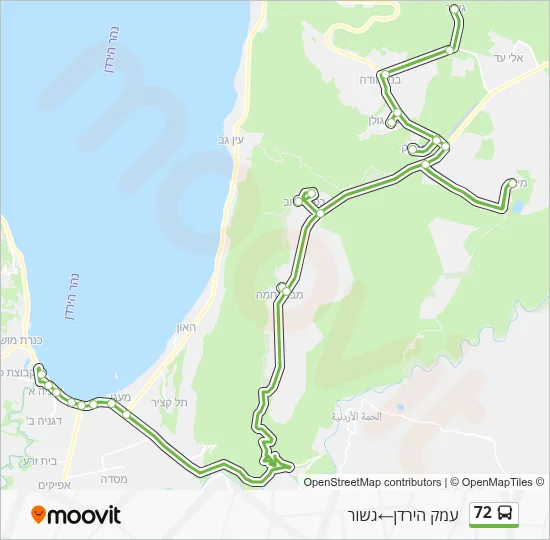 72 Bus Line Map