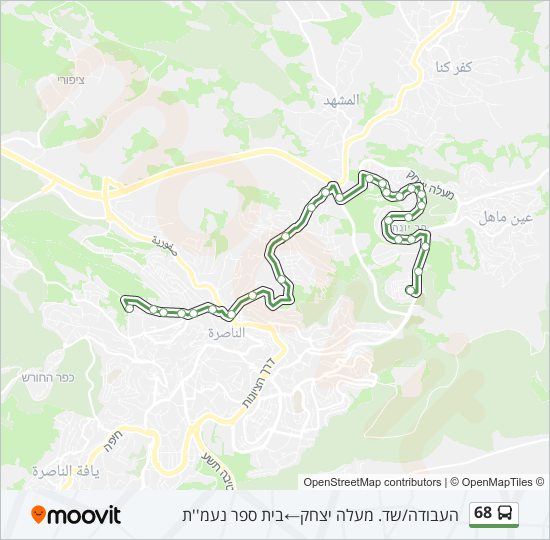 68 Bus Line Map
