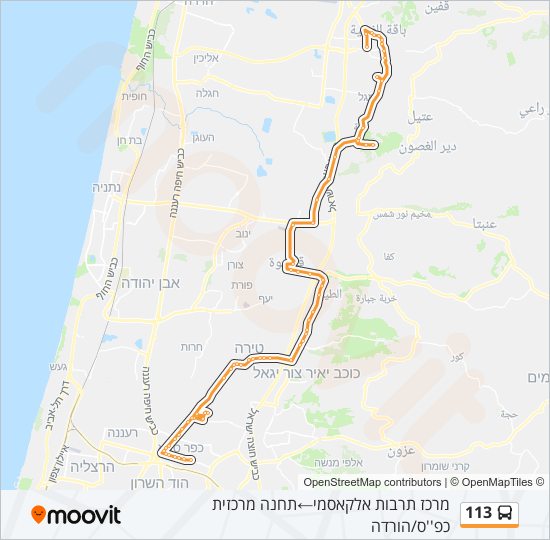 113 Bus Line Map