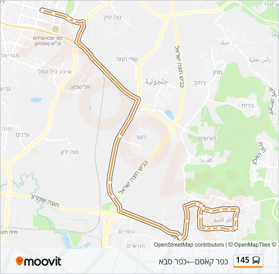 145 Bus Line Map
