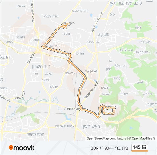 145 bus Line Map