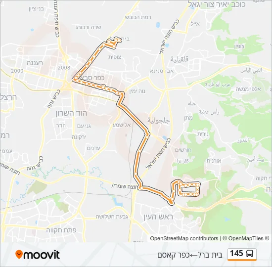 145 Bus Line Map