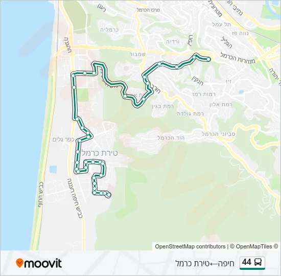 44 Bus Line Map