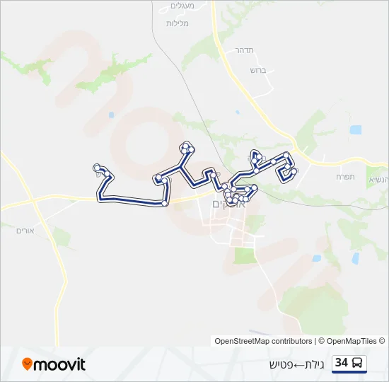 34 Bus Line Map