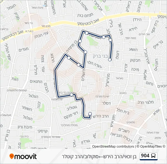 904 Bus Line Map
