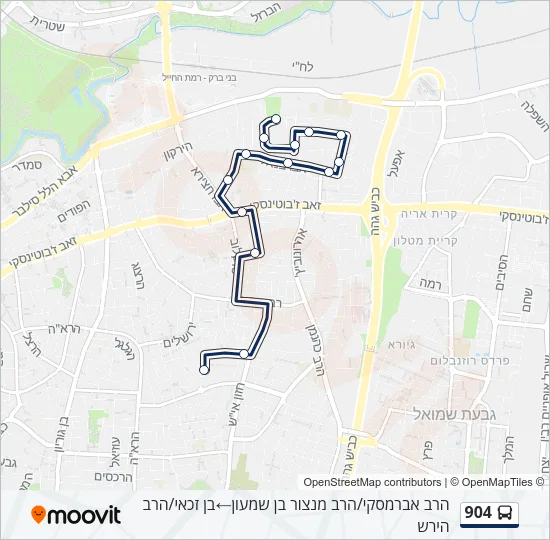 904 Bus Line Map