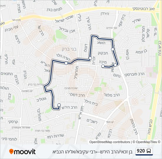 920 Bus Line Map
