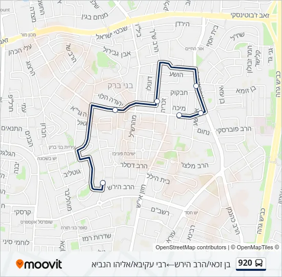 920 Bus Line Map