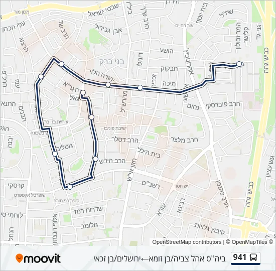 941 Bus Line Map