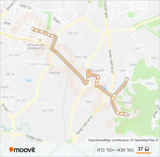 37 Bus Line Map