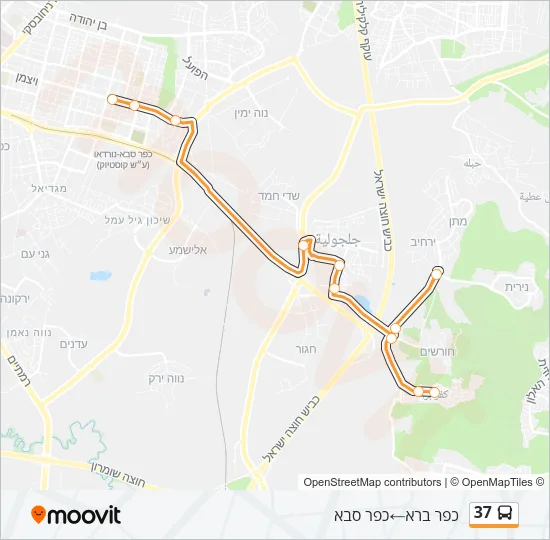 37 Bus Line Map