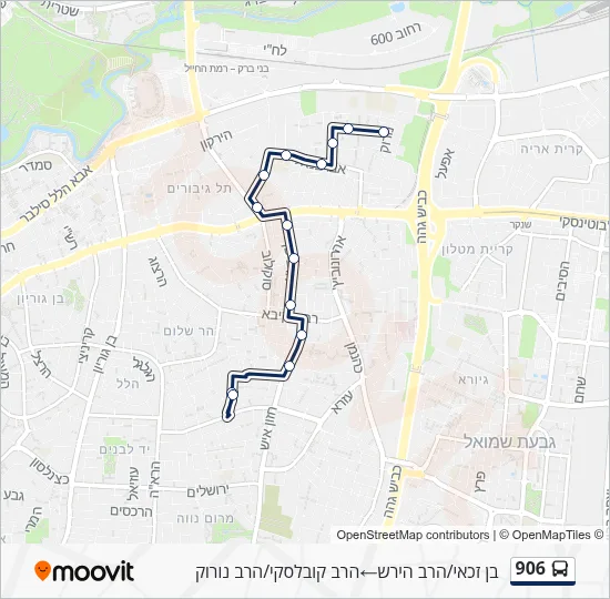 906 Bus Line Map