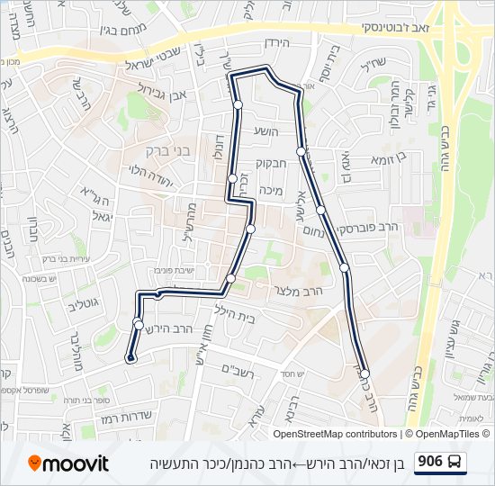 906 Bus Line Map