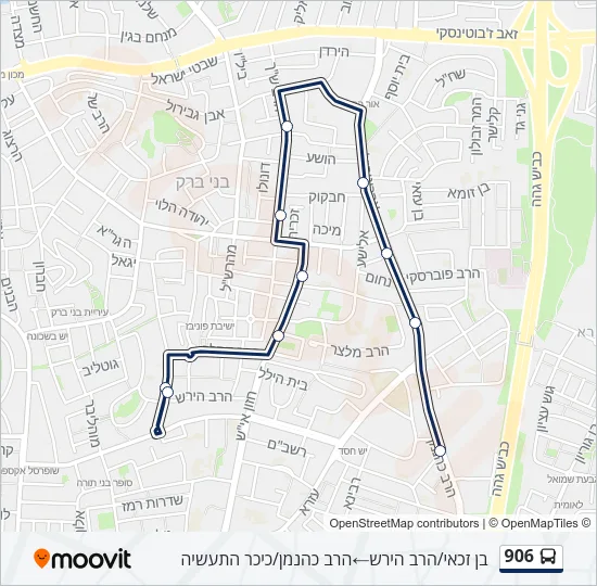 906 Bus Line Map