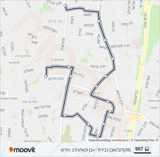 907 Bus Line Map