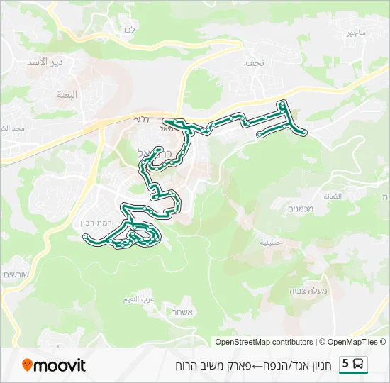 5 Bus Line Map